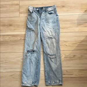 SHEIN Light Blue Ripped Jeans